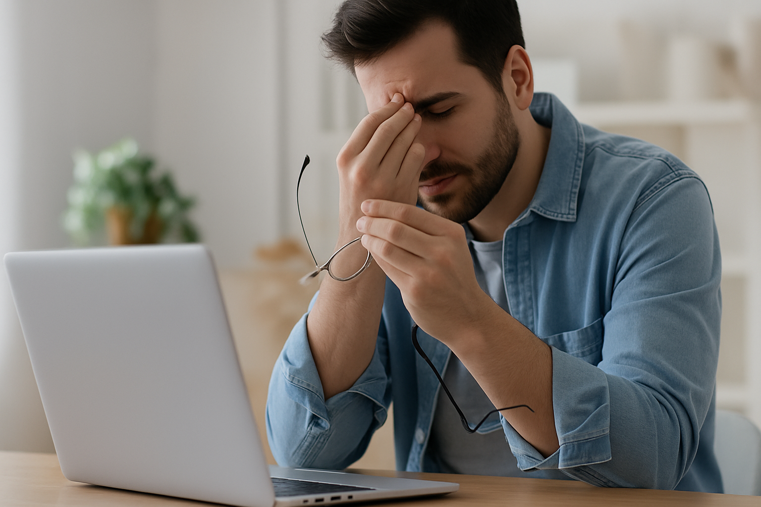 Person feeling tired